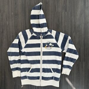Disneyland Resorts Mickey Mouse Hooded Sweatshirt Zip-Up Girl’s Size Large 10/12